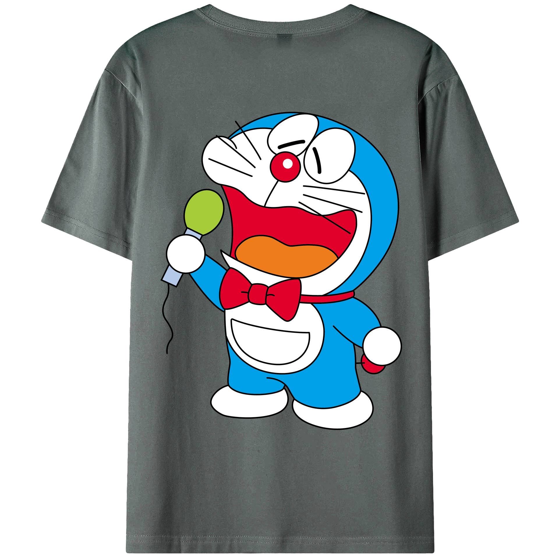 （画像用） ドラえもん Doraemon 綿100％ メンズ半袖Tシャツ（バックプリント） 通気性